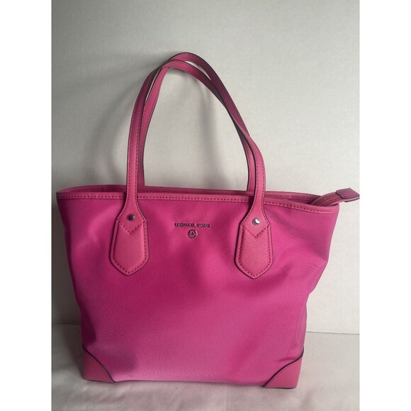 Michael Kors Hot Pink Eva Light Weight Nylon Leather Medium Tote, NWOT - Picture 1 of 8
